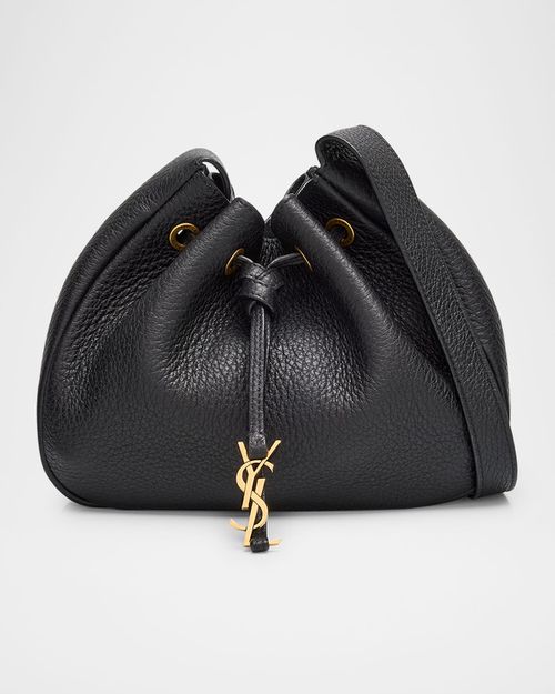 Paris VII Mini YSL Hobo Bag in Grained Leather