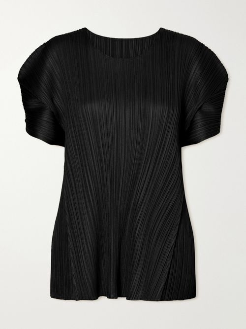 Bouquet Plissé Blouse - Black