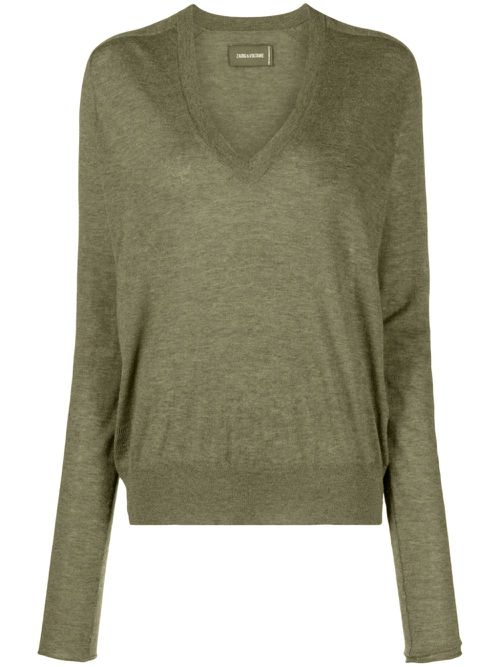 Crew-neck cashmere jumper - Green