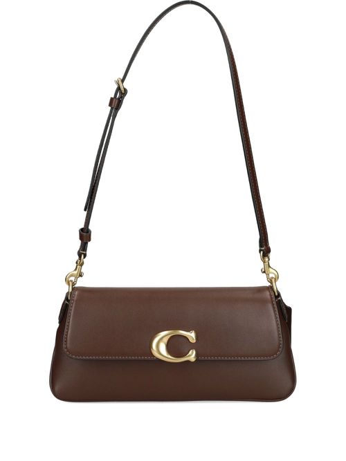 Small Jet C-logo leather shoulder bag - Brown