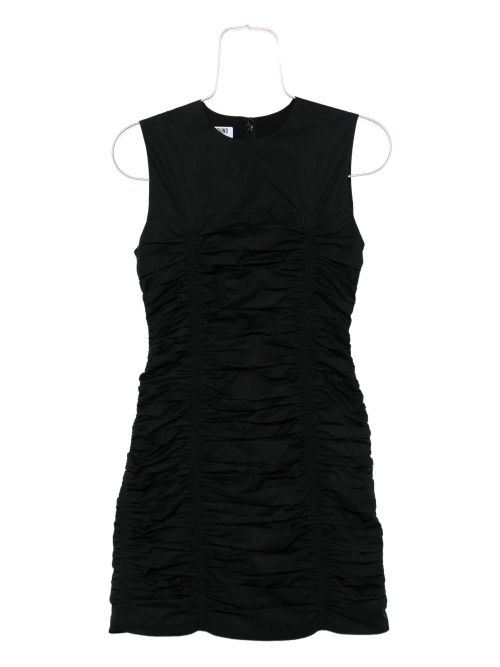 Ruched sleeveless dress - Black