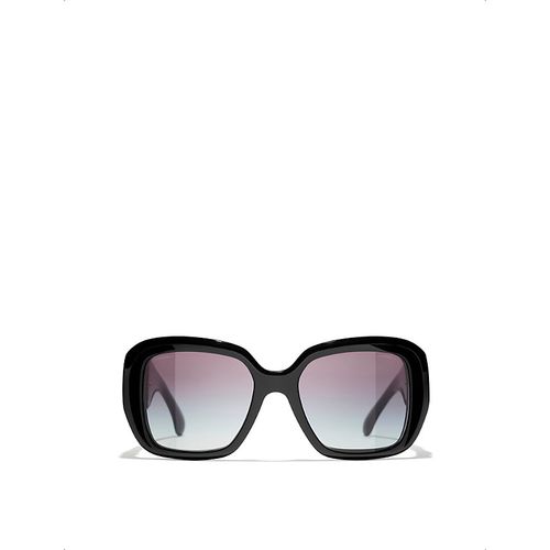 Womens Black CH5512 Square-frame Acetate Sunglasses