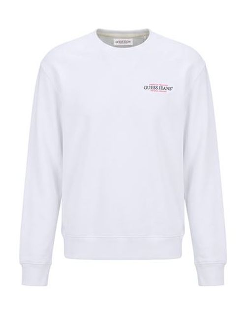 Jeans Man Sweatshirt White Size XL Cotton, Polyester