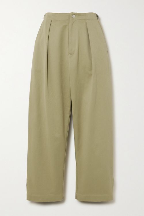 Cotton Tapered Pants - Neutrals