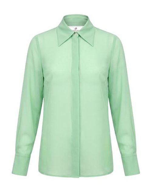 Woman Shirt Light green Size 10 Polyester