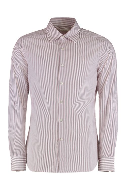 Striped Long-Sleeve Cotton Shirt