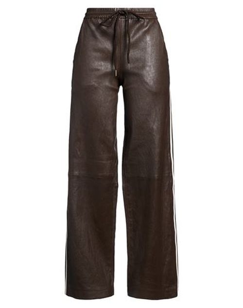 Woman Pants Dark brown Size S Lambskin