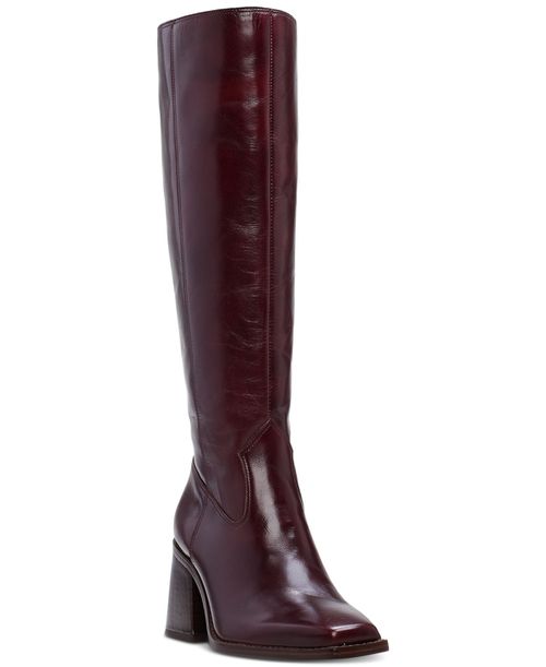 Sangeti Snip-Toe Block-Heel Extra Wide-Calf Tall Boots - Dkbrown 05