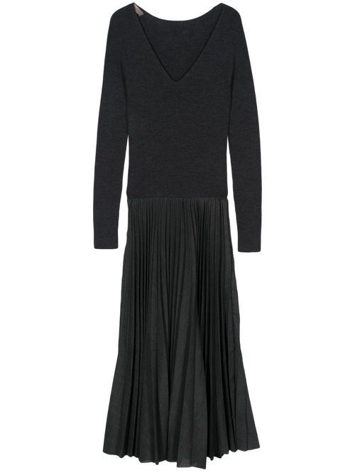 Pleated midi dress - Grey