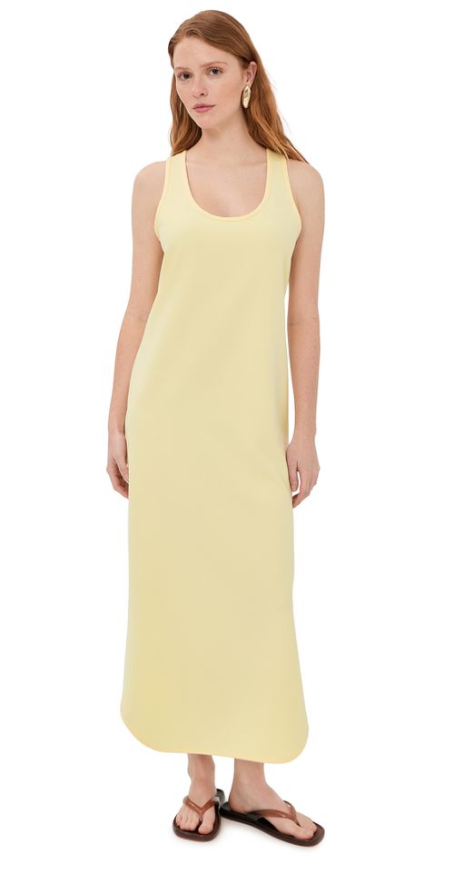 WARDROBE. NYC Matte Tank Dress Lemon