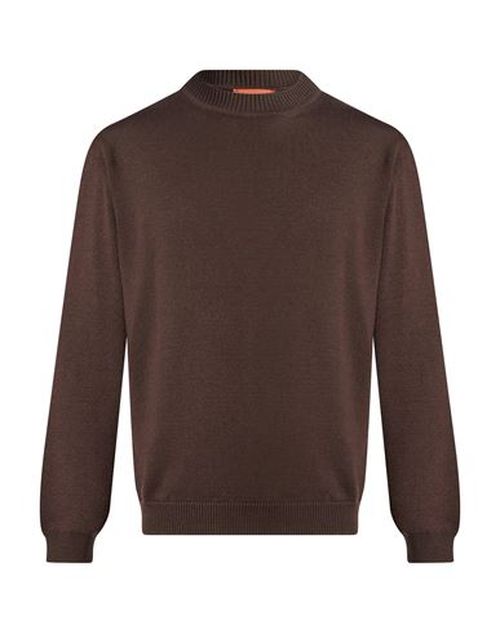 Man Sweater Dark brown Size L Virgin Wool