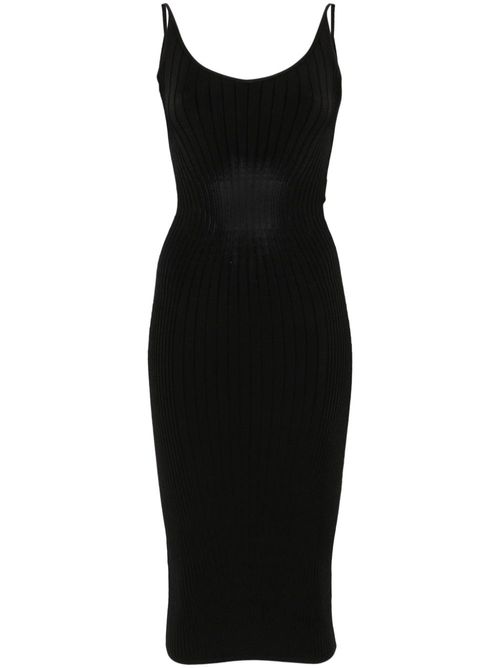 Knitted midi dress - Black