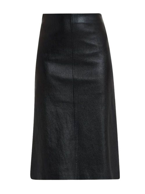 Leather pencil skirt - Black