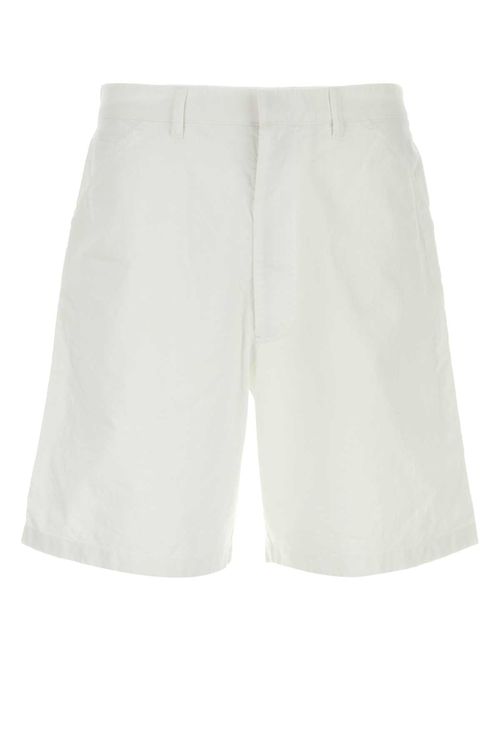Oxford Cotton Bermuda Shorts — White