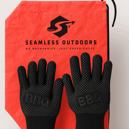 Insulated BBQ Blanket+ Glove Bundle- Black