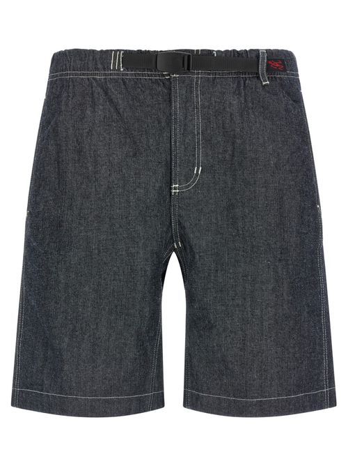 Blue Japanese Chambray Bermuda Shorts
