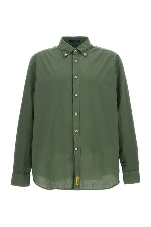 Green Regular Solid Shirts