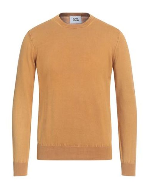 Alpha Studio Man Sweater Marigold Size 40 Cotton