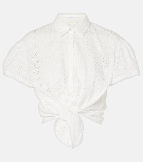 Cycas broderie anglaise cropped shirt