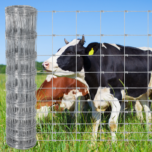 Garvee Livestock Fence, x 328Ft Galvanized Wire Fencing, Cattle Farm Fence, Deer Fences, Heavy Zinc Goat Fences for Goat Deer Yard Livestock Protection