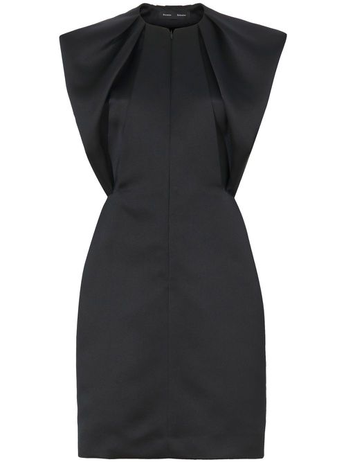 Satin shift dress - Black