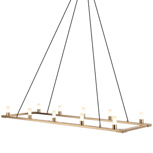 Matteo Cascadian 10-Light Chandelier In Aged Gold Bra