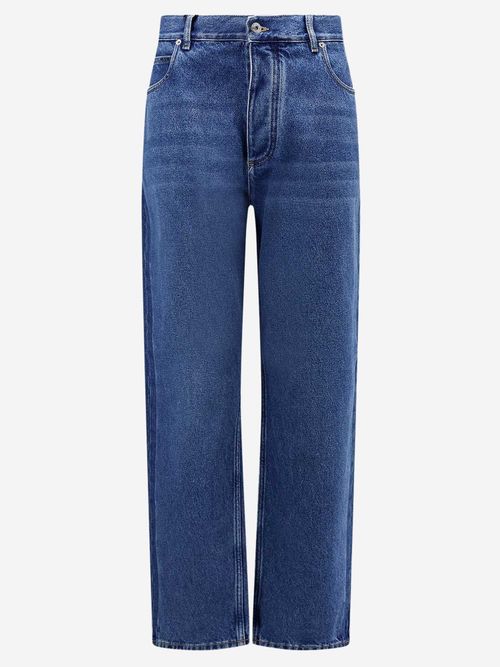 Flared Cotton Denim Jeans — Blue