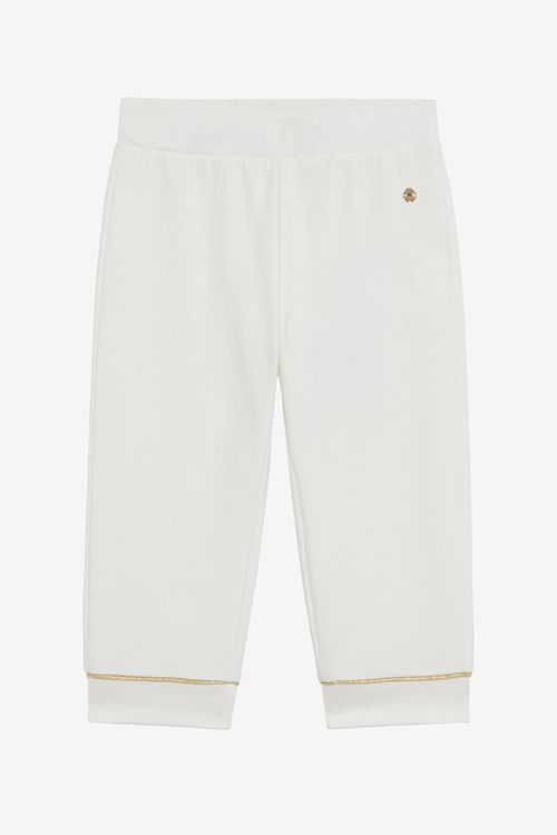 Milk White Track Pants With Rc Monogram