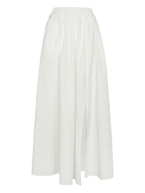 Cotton maxi skirt - White