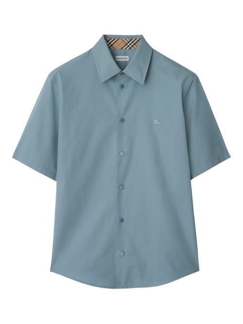 Cotton poplin shirt - Blue