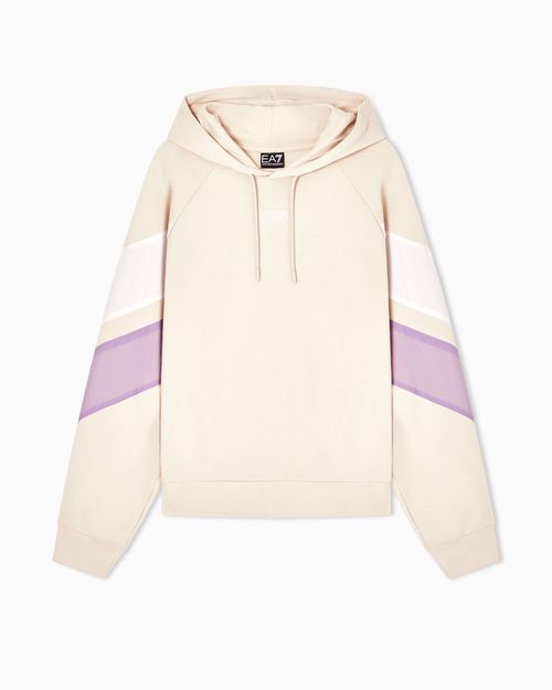 Cotton-blend hooded sweatshirt