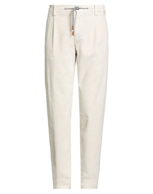 Man Pants Ivory Size 31 Cotton, Elastane