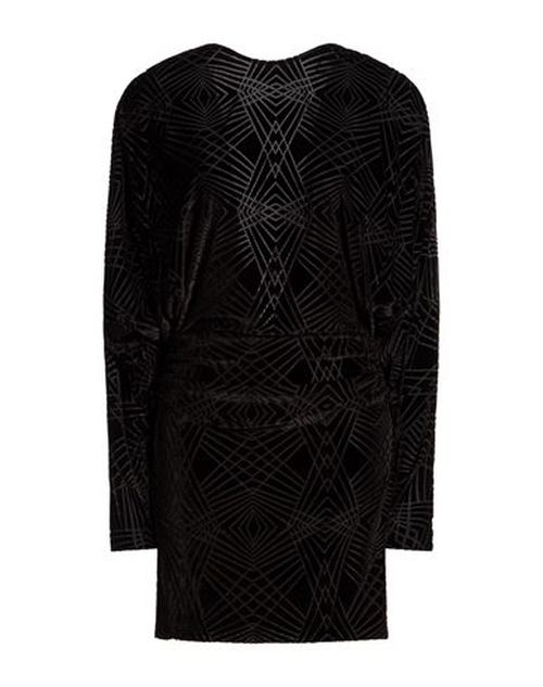 Woman Mini dress Black Size 10 Polyester, Nylon, Elastane, Brass