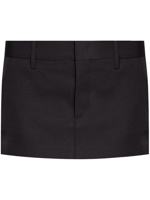Wool mini skirt - Black