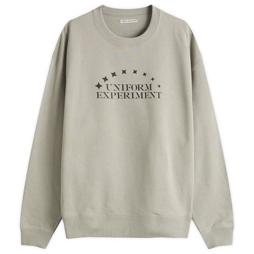Uniform Experiment Men's Stencil Logo Sweatshirt in Light Gray