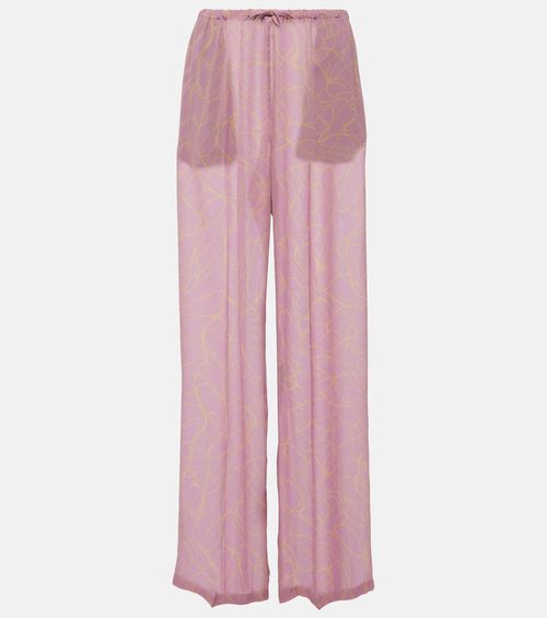 Printed wide-leg pants