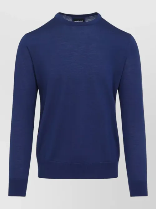 Giorgio Armani - crew neck virgin wool knit sweater