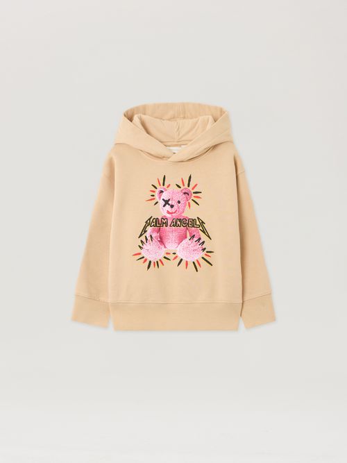 Pa Punk Bear Regular Hoodiee Kids  Beige