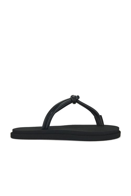 Emme Parsons Knot Pool Slide in Black Nappa - Black.  41 also in 35, 36, 37
