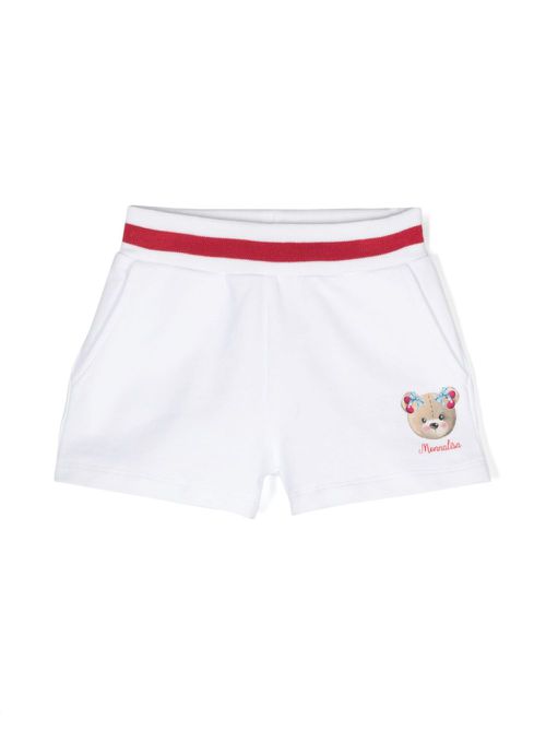 Teddy bear-print shorts - White