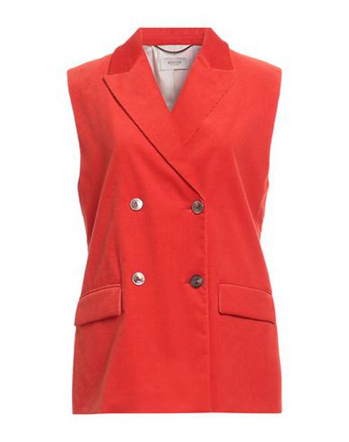 Woman Blazer Red Size 14 Cotton, Cashmere, Elastane