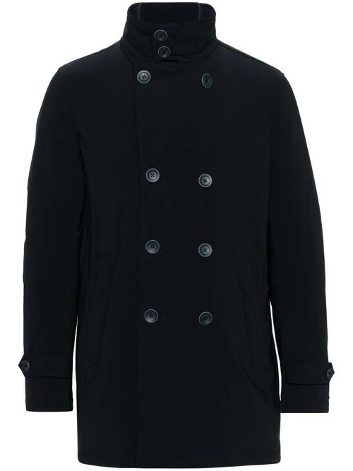 Double-Breasted Nylon Down Jacket