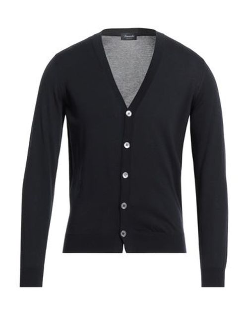 Man Cardigan Midnight blue Size 36 Cotton