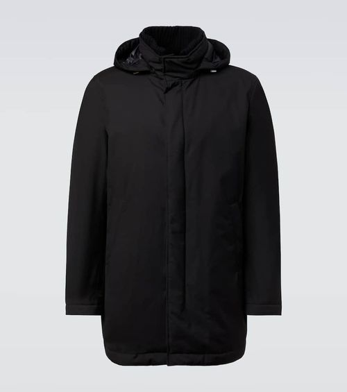 Hooded down jacket