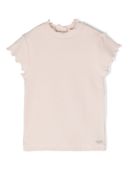 Aurore fine-ribbed T-shirt - Pink