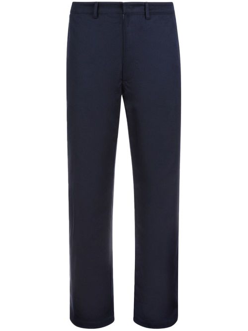 Straight-leg cotton trousers - Blue