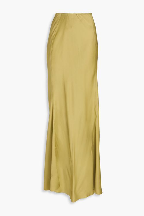 Satin-crepe maxi skirt