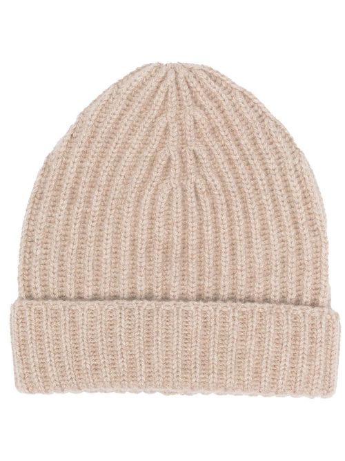 Ribbed chunky-knit beanie - Neutrals