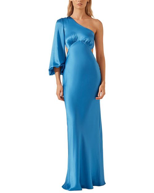 Ciel Silk One Shoulder Maxi Dress