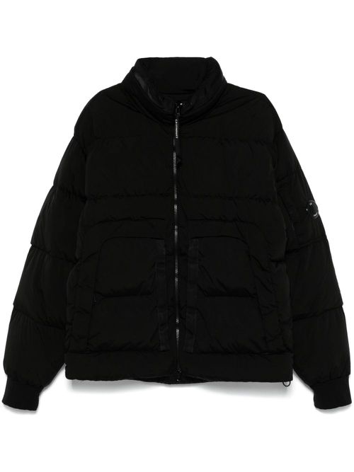 Lens-embellished padded jacket - Black